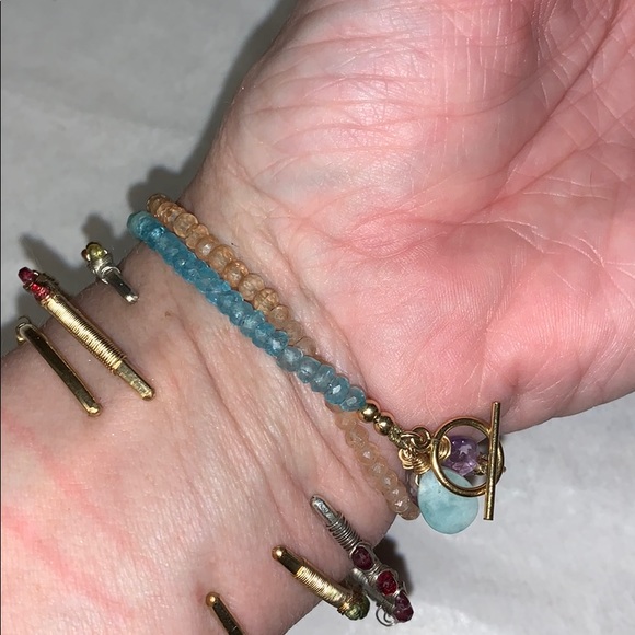 Genuine Gemstone Bracelets*Rubys,Amythest,Peridot - Picture 2 of 16